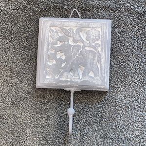 Unique Elephant Wall plaque hook home decor NWOT